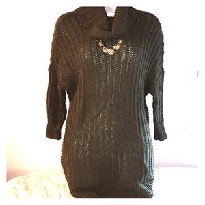 Express Hunter Green Cow Neck Sweater Size XS